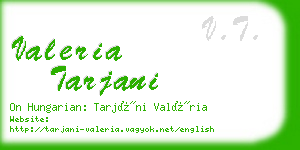 valeria tarjani business card